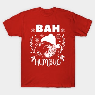 Funny Christmas Pyjama Top,  Bah Humbug, Funny Christmas Sheep Pun, Family Christmas Pyjama T-Shirt